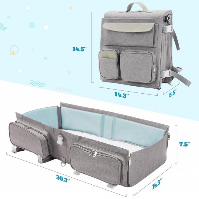 Upgraded 3 In 1 Baby Diaper Backpack Crib and Changing Station