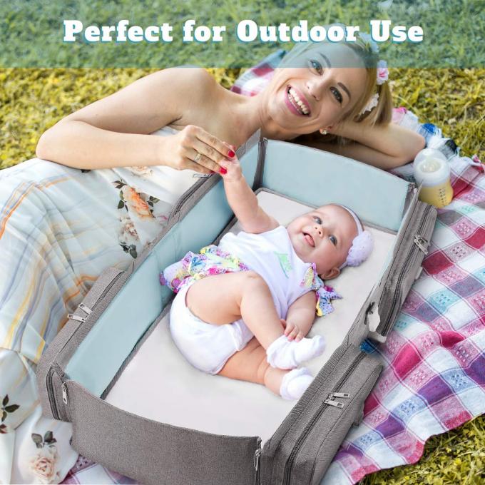 Upgraded 3 In 1 Baby Diaper Backpack Crib and Changing Station