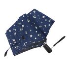 UV Proof Coating 3 Folding Umbrella Pongee With Black Coating