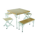 Packable Aluminum Picnic Folding Table 4 Separate Folding Stools