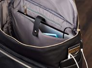 3 ways wearing Premium Vegan Leather Baby Diaper Backpack USB Charging Port