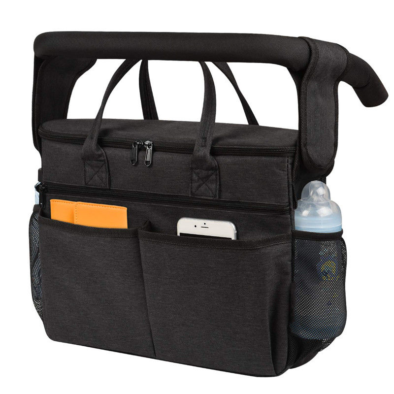 3 Ways Use Baby Stroller Organizer Bag Handbag 38*28*10cm